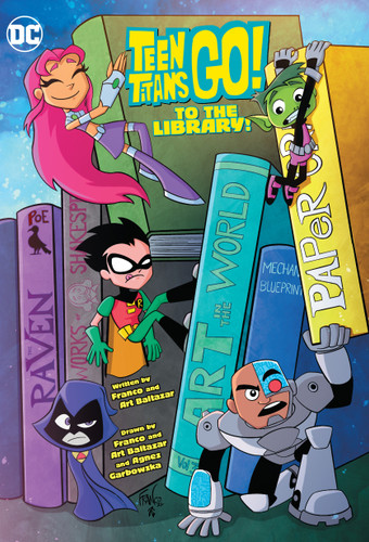 Teen Titans Go! To the Library! book cover by Franco, Art Baltazar