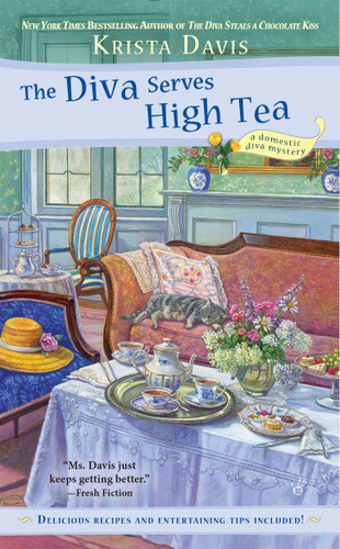 The Diva Serves High Tea (A Domestic Diva Mystery) book cover by Krista Davis