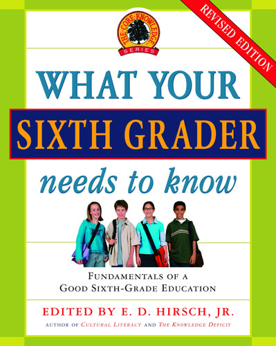 What Your Sixth Grader Needs to Know: Fundamentals of a Good Sixth-Grade Education, Revised Edition (The Core Knowledge Series) book cover by E.D. Hirsch, Jr.
