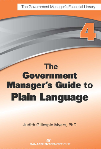 The Government Manager's Guide to Plain Language book cover by Judith G. Myers