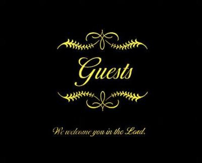 Small Bonded Leather All-Occasion Guest Book - Black Cover