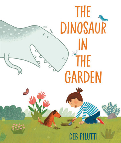 The Dinosaur in the Garden book cover by Deb Pilutti