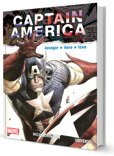 Captain America: Avenger, Hero, Icon book cover by Rich Johnson