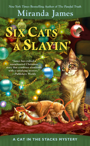 Six Cats a Slayin' (Cat in the Stacks Mystery) book cover by Miranda James