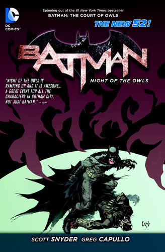Batman: Night of the Owls (The New 52) book cover by Scott Snyder, Various