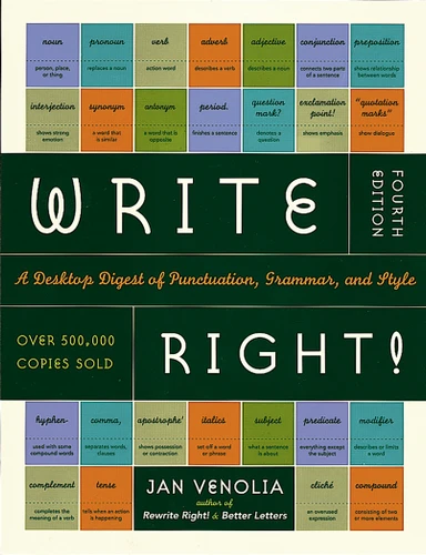 Write Right!: A Desktop Digest of Punctuation, Grammar, and Style book cover by Jan Venolia