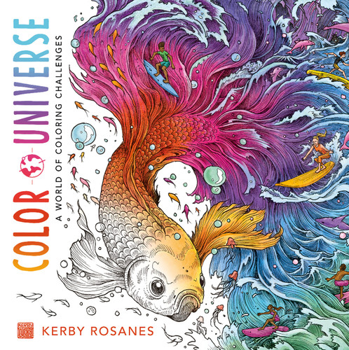 Color Universe: A World of Coloring Challenges book cover by Kerby Rosanes
