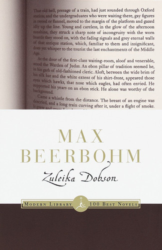Zuleika Dobson (Modern Library 100 Best Novels) book cover by Max Beerbohm