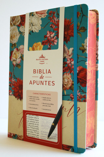 Biblia de Apuntes RVR 1960 Tapa dura, Azul celeste con flores (Edición cantos pintados) / Spanish Journaling Bible RVR 1960 Hardcover Light Blue with Flowers book cover by Reina Valera Revisada 1960
