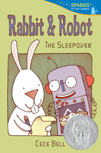 Rabbit and Robot: The Sleepover: Candlewick Sparks (Candlewick Sparks) book cover by Cece Bell