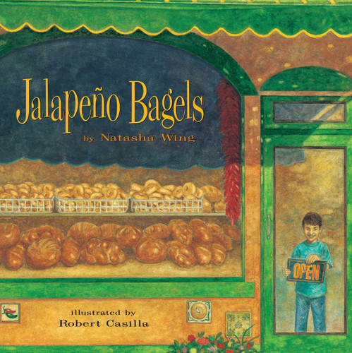 Jalapeno Bagels book cover by Natasha Wing