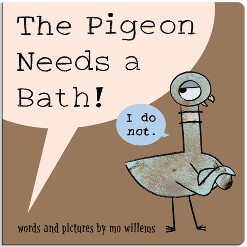 The Pigeon Needs a Bath! (Board Book) (Pigeon) book cover by Mo Willems