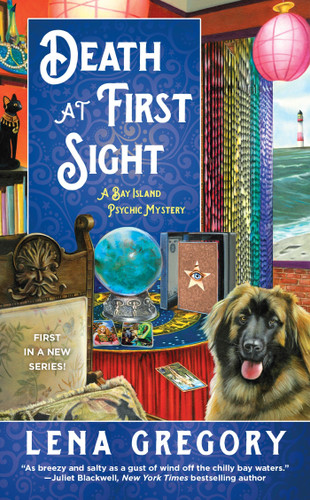 Death at First Sight (A Bay Island Psychic Mystery) book cover by Lena Gregory