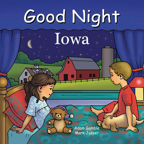 Good Night Iowa (Good Night Our World) book cover by Adam Gamble, Mark Jasper