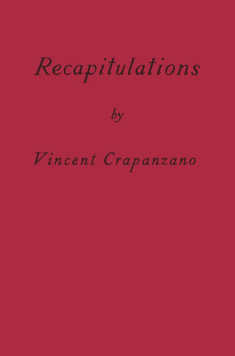 Recapitulations: A Memoir book cover by Vincent Crapanzano