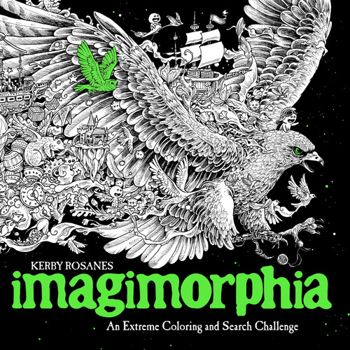Imagimorphia: An Extreme Coloring and Search Challenge book cover by Kerby Rosanes