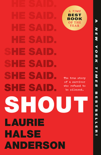SHOUT book cover by Laurie Halse Anderson
