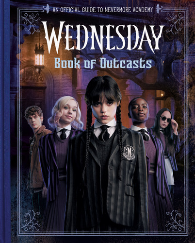 Book of Outcasts (Wednesday) book cover by Ally Russell, The Wednesday TV Show Writers