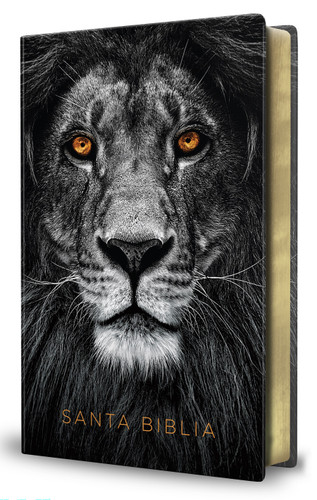 Biblia RVR 1960 letra grande tamaño manual, símil piel León de Juda / Spanish Bible RVR 1960 Handy Size Large Print imitation leather Lion of Judah book cover by Reina Valera Revisada 1960