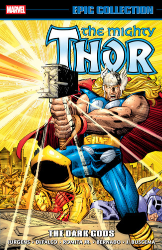 Thor Epic Collection: The Dark Gods book cover by Dan Jurgens, Marvel Various