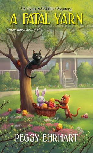 A Fatal Yarn (A Knit & Nibble Mystery) book cover by Peggy Ehrhart