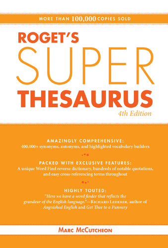Roget's Super Thesaurus book cover by Marc McCutcheon