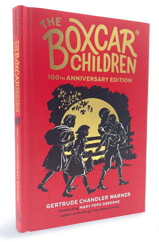 The Boxcar Children 100th Anniversary Edition (The Boxcar Children Mysteries) book cover by Gertrude Chandler Warner