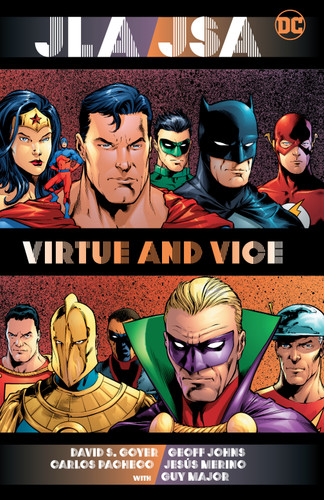 JLA/JSA: Virtue and Vice (New Edition) book cover by Geoff Johns, David S. Goyer