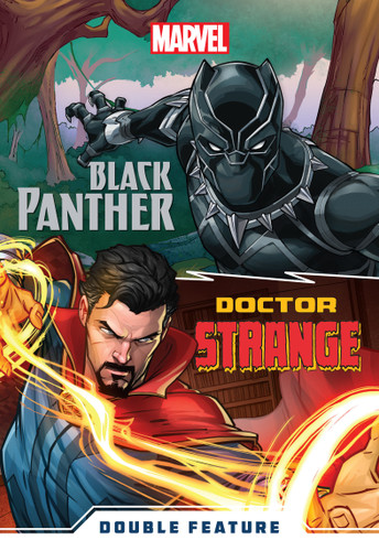 Marvel Double Feature: Black Panther and Doctor Strange book cover by Marvel Press Book Group, Brandon T. Snider