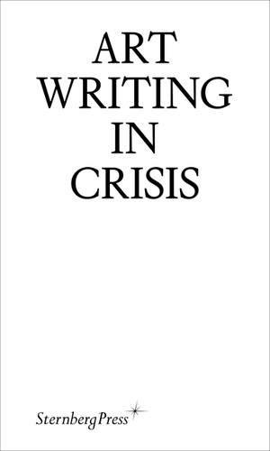 Art Writing in Crisis book cover by 