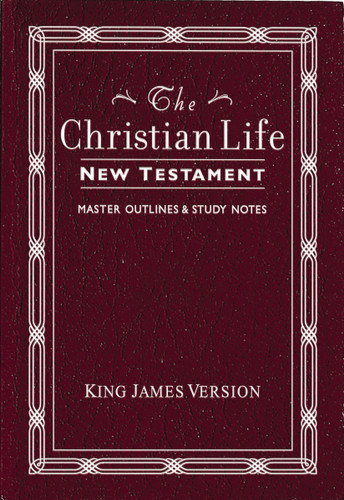 KJV, The Christian Life New Testament, Leathersoft, Burgundy: with Master Outlines and   Study Notes book cover by Zondervan