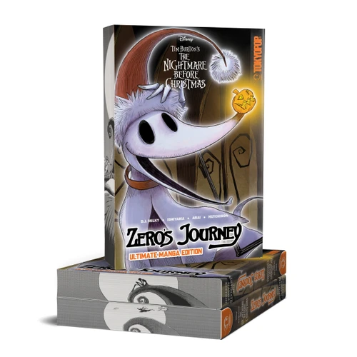 Disney Manga: Tim Burton's The Nightmare Before Christmas: Zero's Journey (Ultimate Manga Edition with Sprayed Edges) book cover by D.J. Milky
