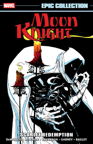 Moon Knight Epic Collection: Scarlet Redemption book cover by J.M. DeMatteis, Howard Mackie