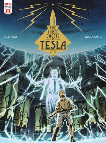 The Three Ghosts Of Tesla (Graphic Novel) book cover by Richard Marazano
