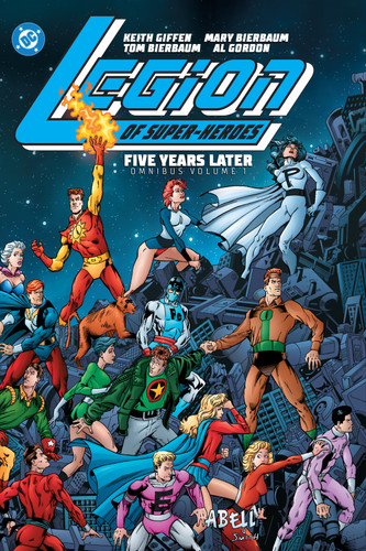 Legion of Super-Heroes: Five Years Later Omnibus Vol. 1 (2025 Edition) book cover by Mark Waid, Tom Bierbaum, Mary Bierbaum, Alan Gordon