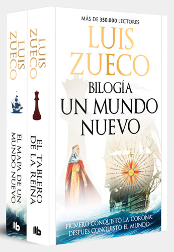 Pack Bilogía Un Mundo Nuevo (contiene: El tablero de la reina; El mapa de un mundo nuevo) / A New World Two-book bundle: The Queen's Board, Map of a New World book cover by Luis Zueco