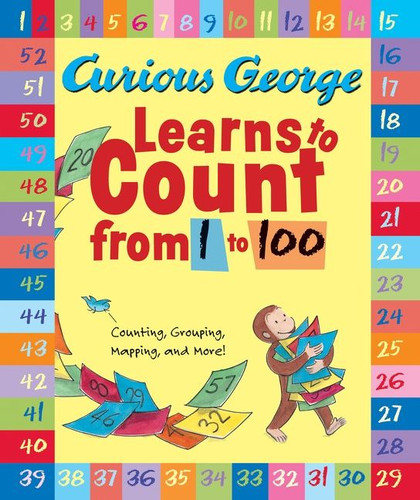 Curious George Learns to Count from 1 to 100 (Curious George) book cover by H. A. Rey
