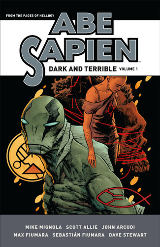 Abe Sapien: Dark and Terrible Volume 1 book cover by Mike Mignola, John Arcudi, Scott Allie