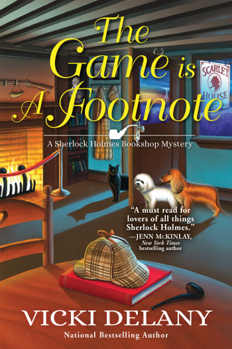 The Game is a Footnote (A Sherlock Holmes Bookshop Mystery) book cover by Vicki Delany