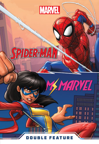Marvel Double Feature: Spider-Man and Ms. Marvel book cover by Marvel Press Book Group, Rich Thomas, Calliope Glass