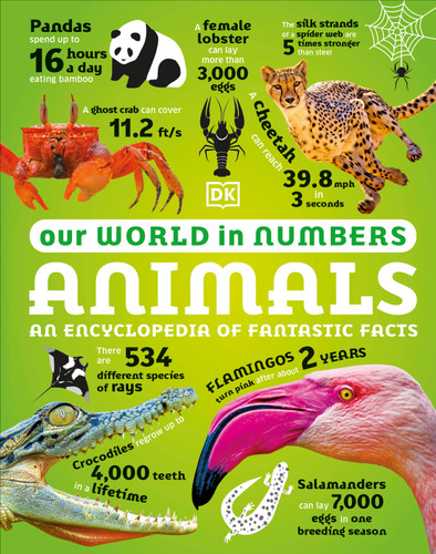Our World in Numbers Animals: An Encyclopedia of Fantastic Facts (DK Oour World in Numbers) book cover by DK