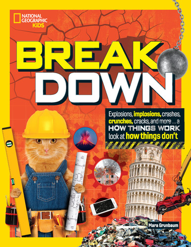 Break Down: Explosions, implosions, crashes, crunches, cracks, and more ... a How Things Work look at how things don't (NGK How Things Work) book cover by Mara Grunbaum