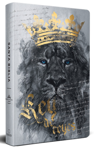Biblia RVR60 letra grande tamaño manual, tapa dura León Rey de Reyes / Spanish Bible RVR60 Handy Size Large Print Hardcover Lion King of Kings book cover by Reina Valera Revisada 1960