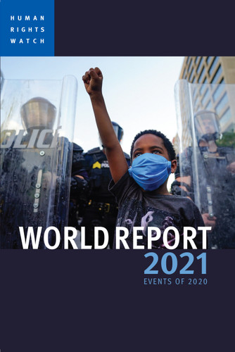 World Report 2021: Events of 2020 book cover by Human Rights Watch