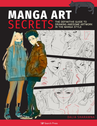 Manga Art Secrets: The Definitive Guide to Drawing Awesome Artwork in the Manga Style book cover by Dalia Sharawna
