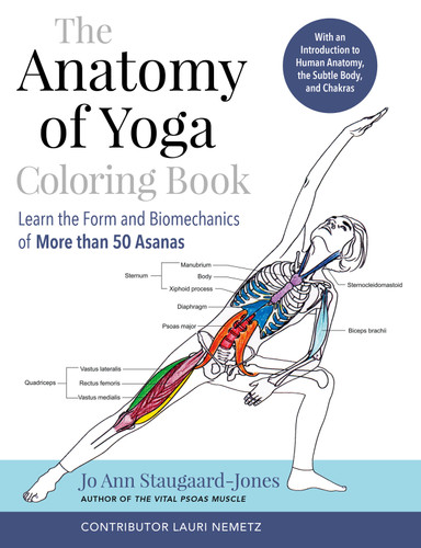 The Anatomy of Yoga Coloring Book: Learn the Form and Biomechanics of More than 50 Asanas book cover by Jo Ann Staugaard-Jones