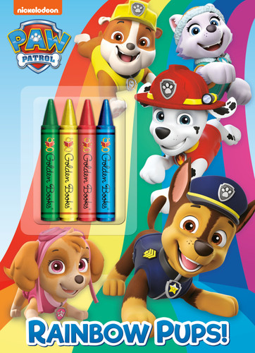 Rainbow Pups! (PAW Patrol) book cover by Golden Books