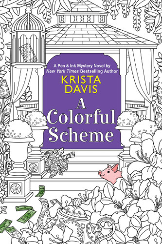 A Colorful Scheme (Pen & Ink) book cover by Krista Davis