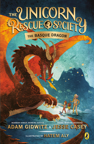 The Basque Dragon (The Unicorn Rescue Society) book cover by Adam Gidwitz, Jesse Casey