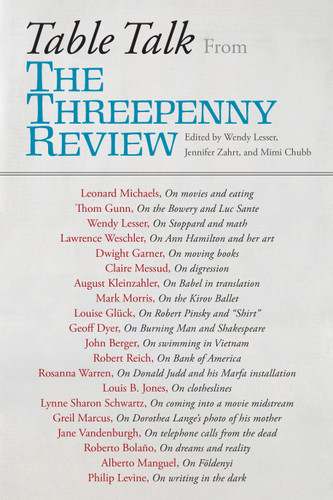 Table Talk: From the Threepenny Review book cover by 